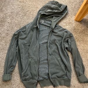 American Eagle army green women’s zip up hoodie